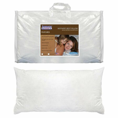 GUEST ROOM 20 x 30 in. Mothers Best Deluxe Natural Feather Pillow, Queen Size GU3537892